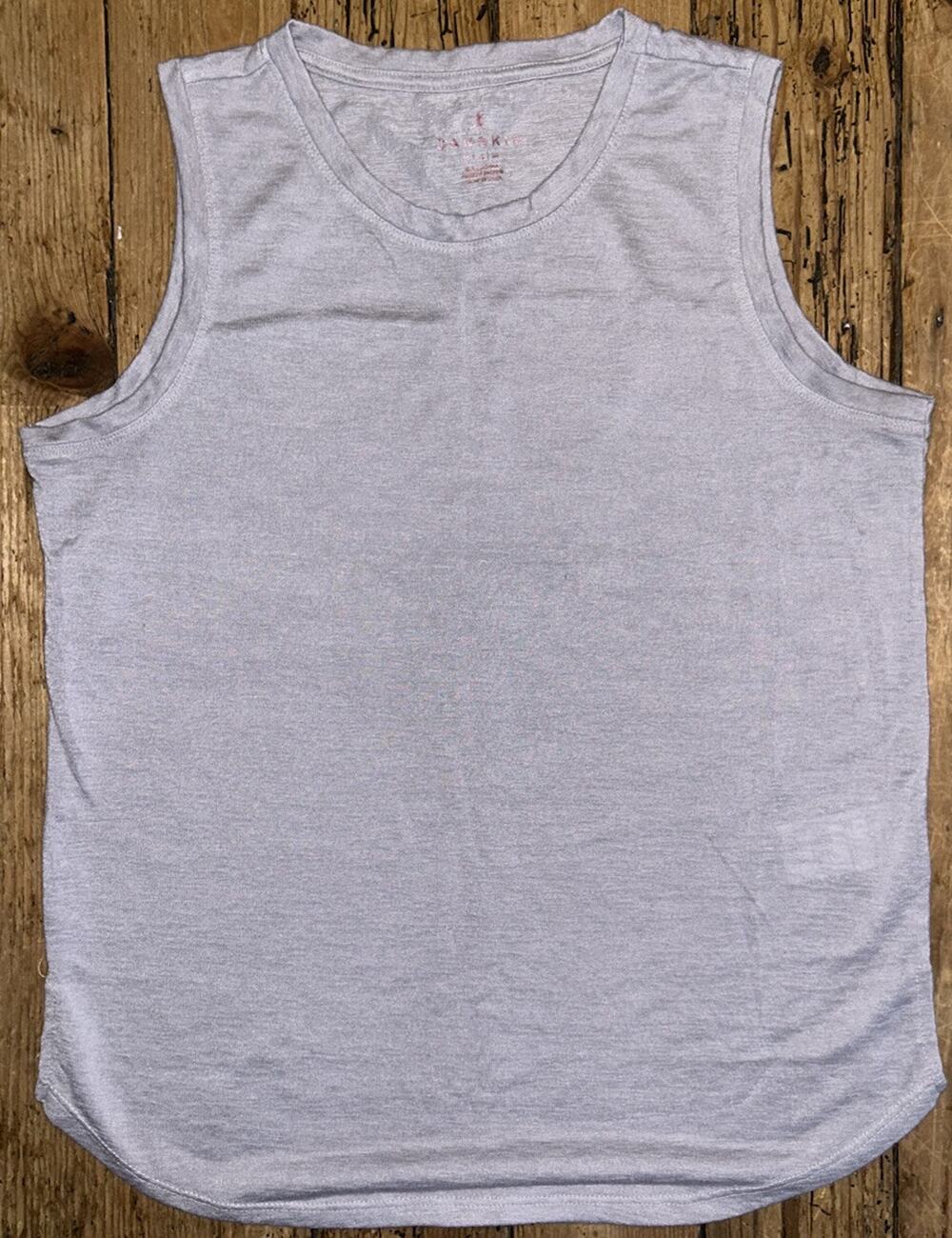 Danskin Women's Size M Light Gray Breezy Tank Top Crewneck Sleeveless